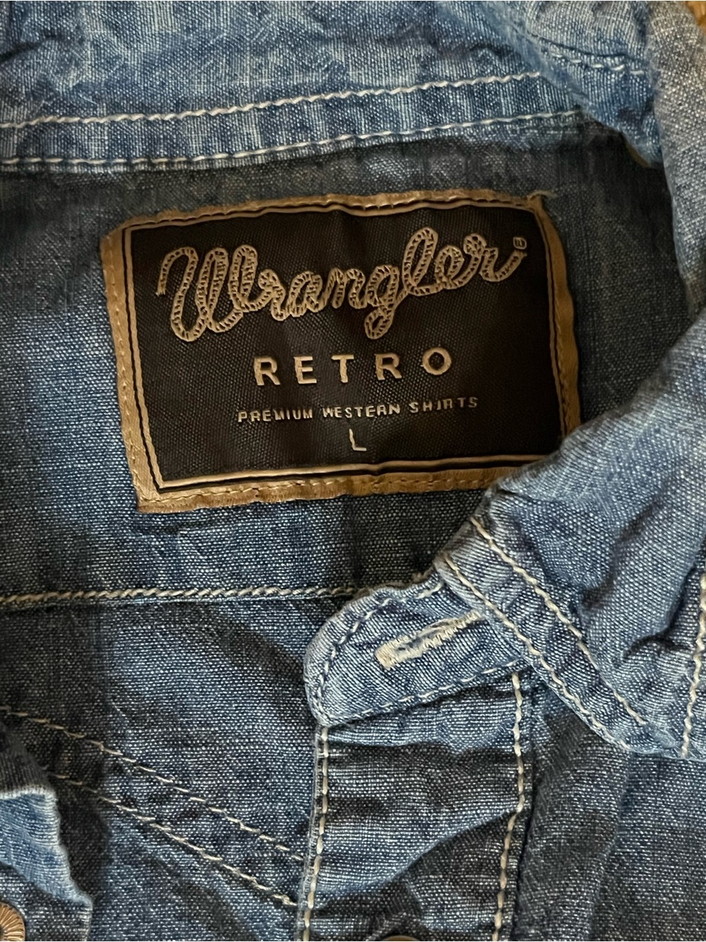 Wrangler Retro Denim Shirt - Blue